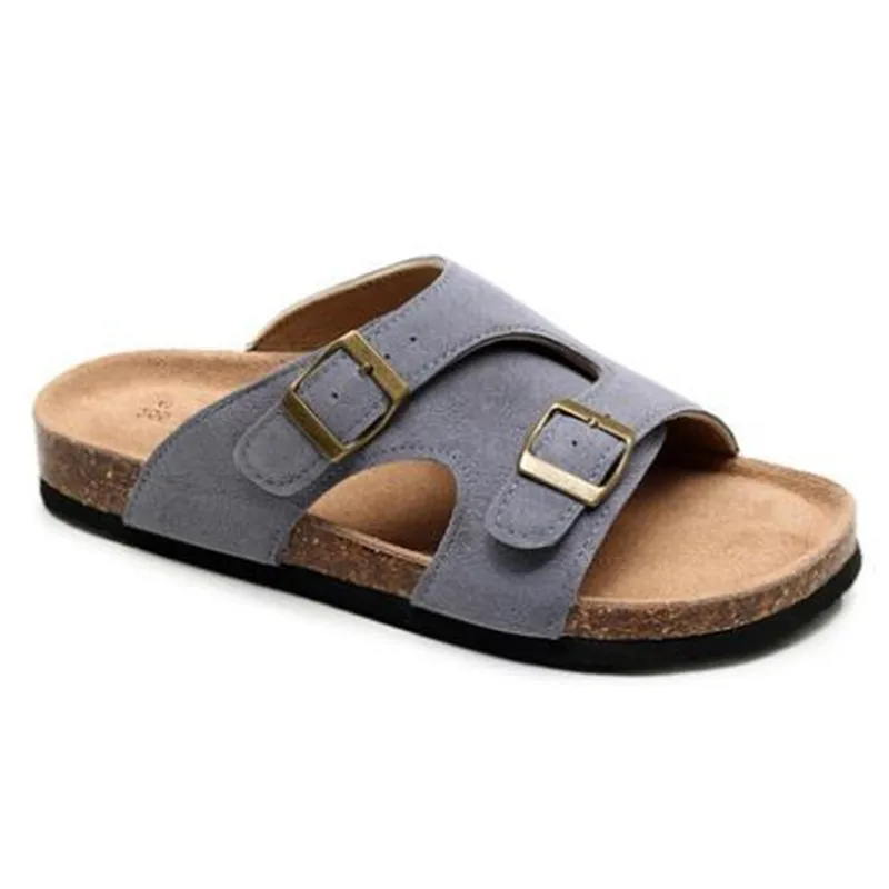 COSMAGIC 2020 Модные мужские пляжные пробковые тапочки летняя Пряжка Нескользящая