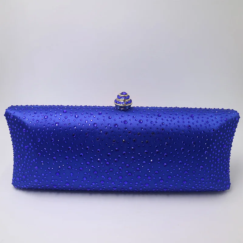 Royal Blue Королевские Соловья женские вечерние клатчи с металлическими кристаллами вечерние сумки через плечо Сумочка на ремешке футляр, клатч в подарок - Цвет: Royal Blue