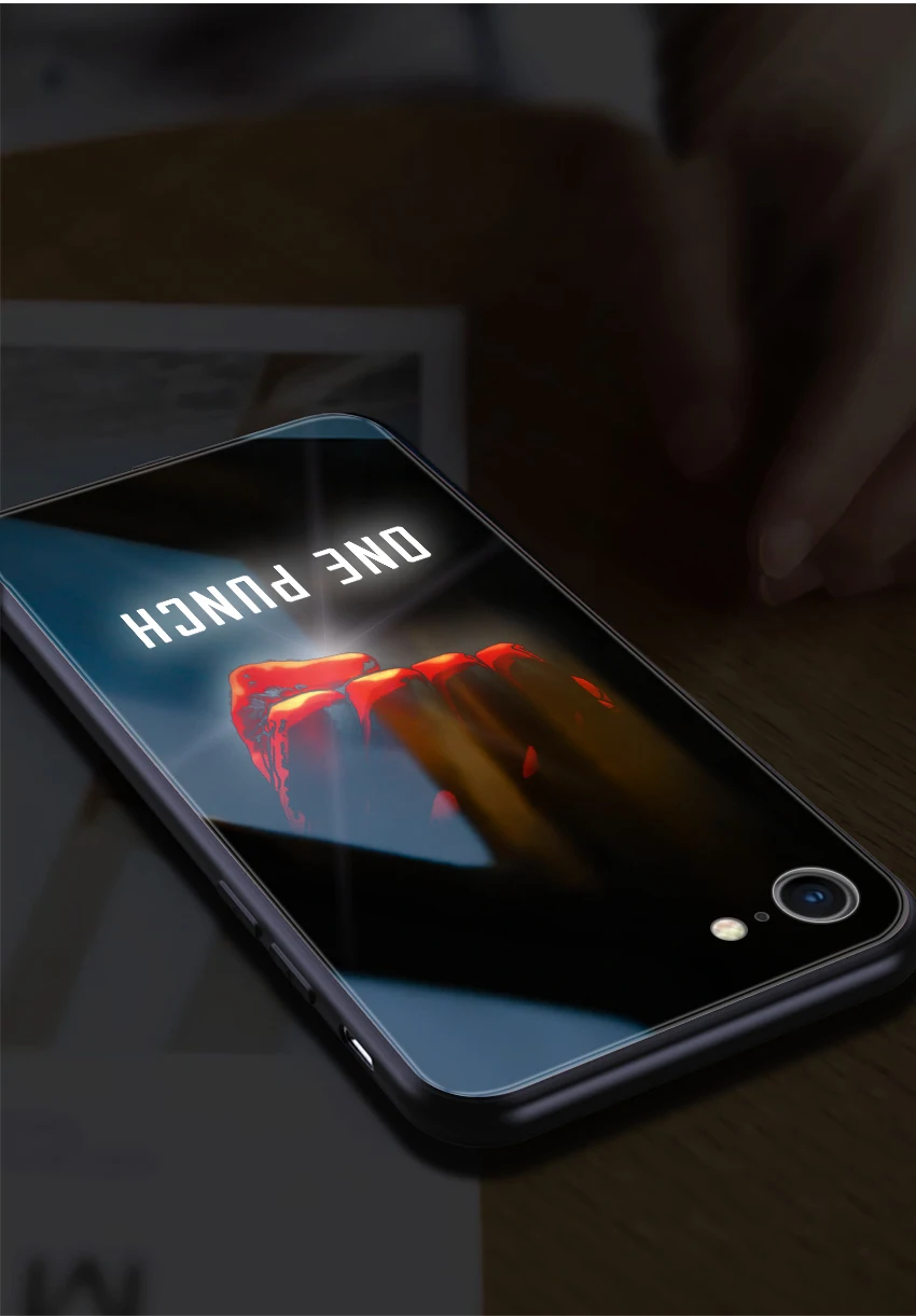 Mofi умный светодиодный светящийся чехол для телефона для Apple iPhone 7 8 Plus чехол s задняя крышка чехол с животными роскошный Силиконовый Модный персонаж