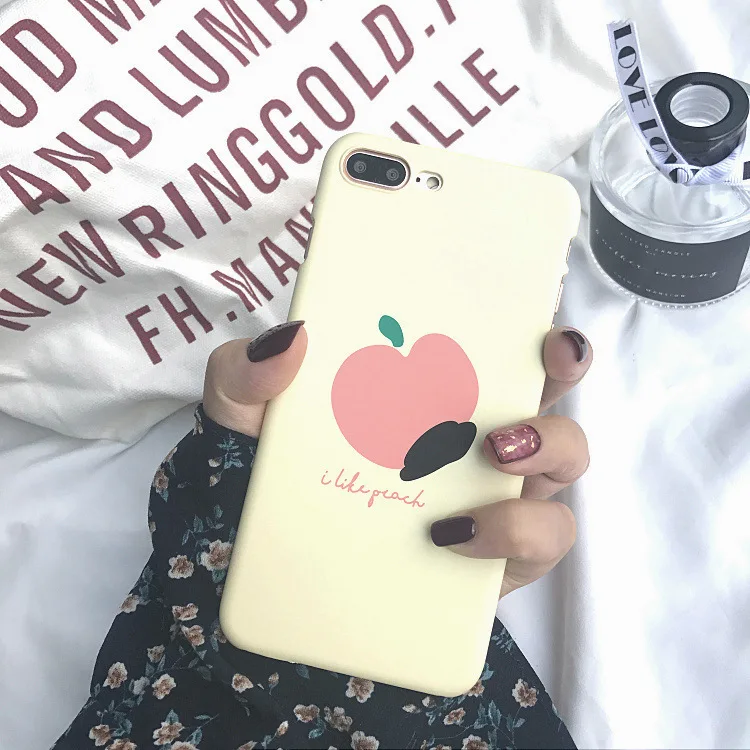 Модный простой персиковый бежевый чехол для телефона iphone X XR XS Max 6 6S 7 8 Plus