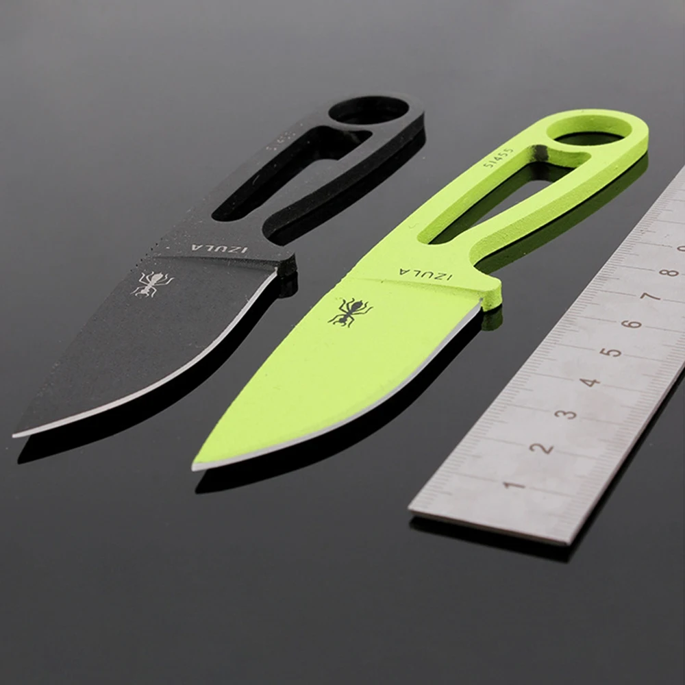 IZULA Карманный прямой нож с 440C стали боевые тактические ножи для выживания EDC