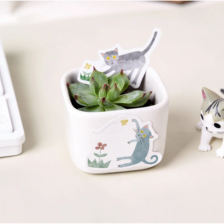 44 шт кот играет в садовый стикер дизайн ярлыка как подарок тег Рождественский