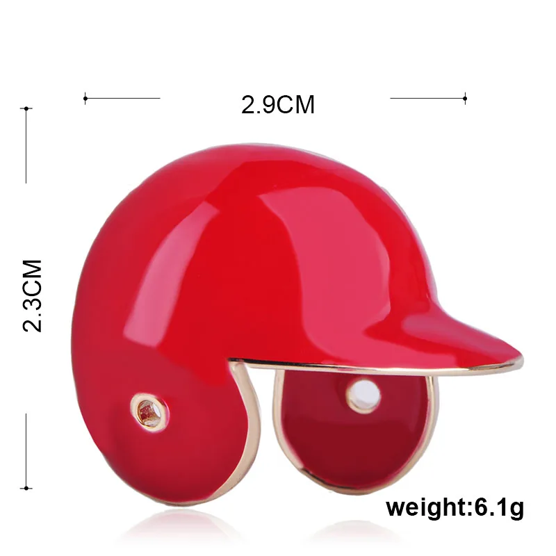 Blucome Vivid Red Baseball Cap Shape Brooches Gold Color Enamel Jewelry Boys Men Sportsman Hat Clothes Accessories Creative Pins | Украшения