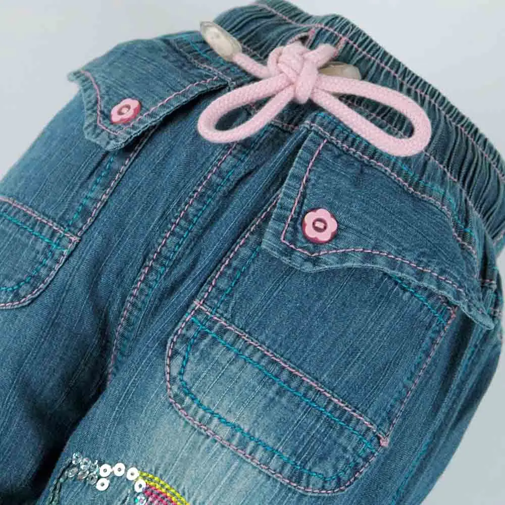 Джинсы для девочек 12 месяцев-5 лет джинсы с вышивкой брюки детей ясельного