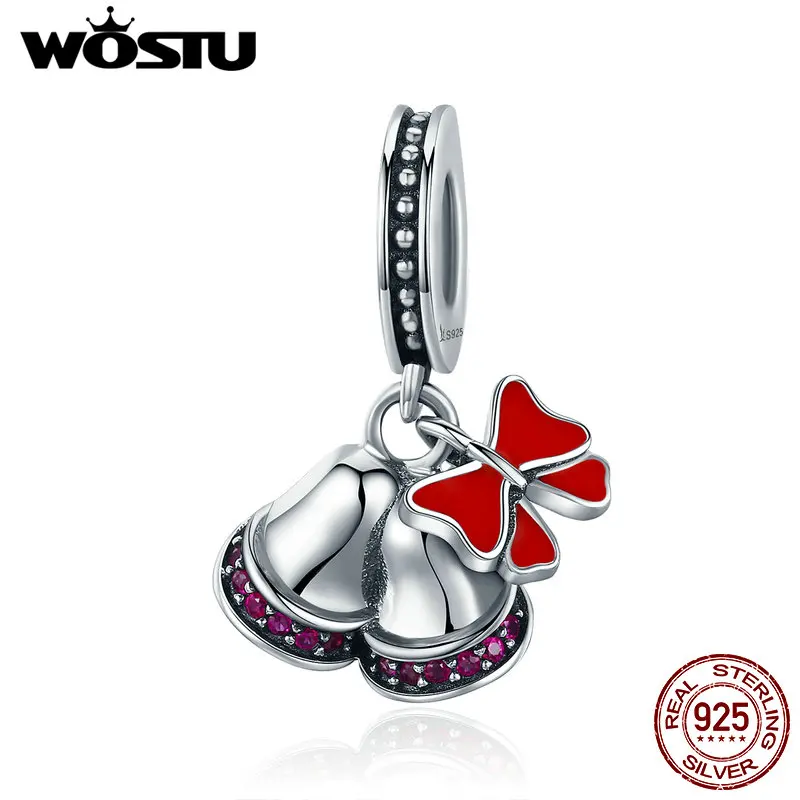 Женские браслеты WOSTU популярные из стерлингового серебра 925 пробы с бусинами и