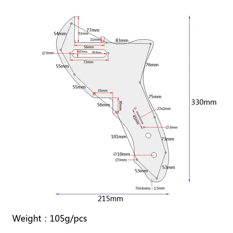 Аксессуары для гитары из алюминиевого сплава Pickguard Shield 69 Telecaster Thinline | Спорт и