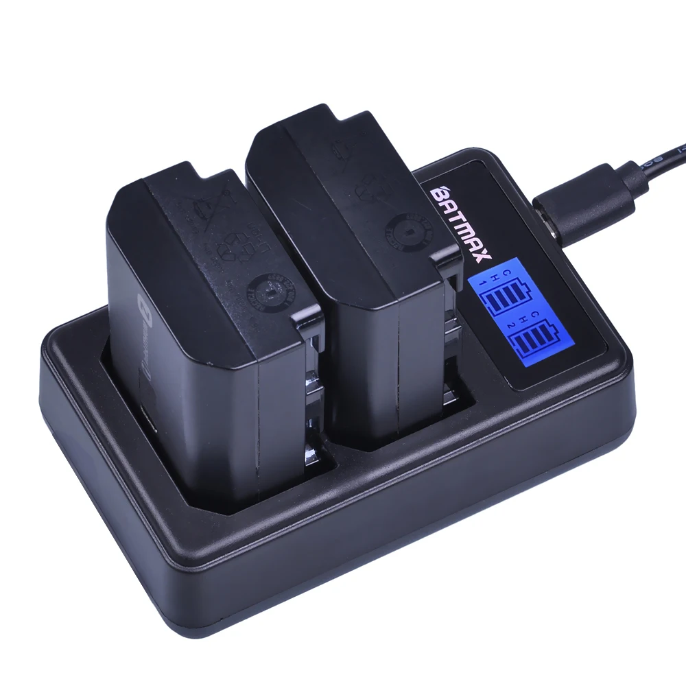 Batmax 1pc NP-FZ100 NP FZ100 NPFZ100 LCD Display Dual USB Battery Charger for Sony Alpha9 A9 Alpha9R A9R Camera | Электроника
