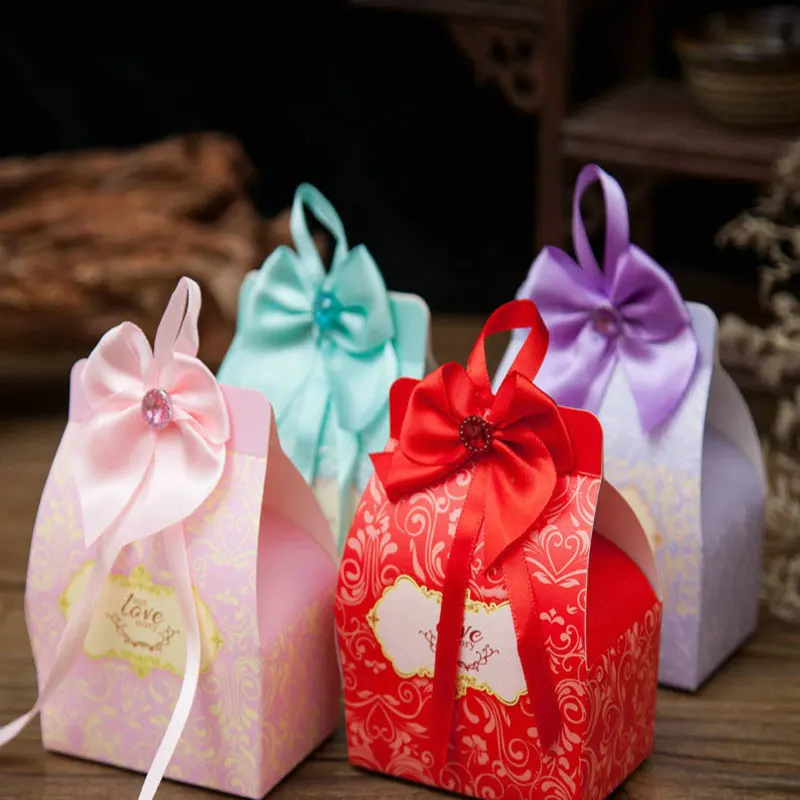 Свадебные принадлежности сладкий подарок упаковка лук стиль Творческая