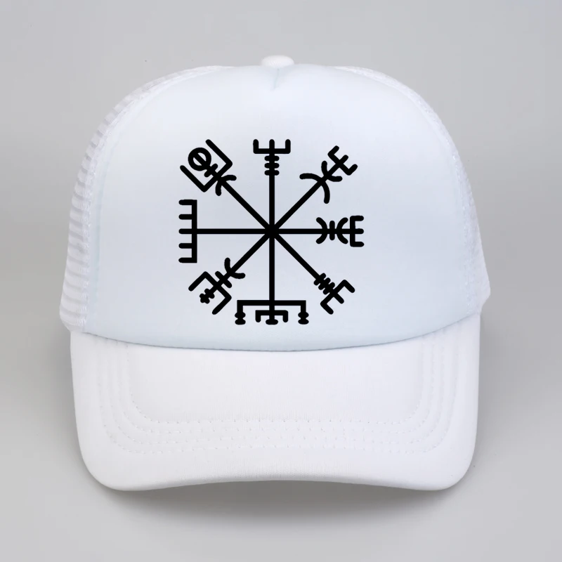 Летняя мужская и женская модная шляпа VEGVISIR Old Norse Runes Мужская круглая бейсболка с