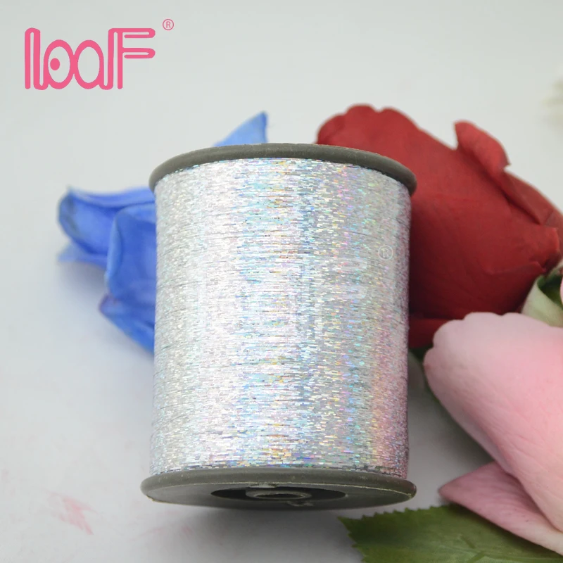LOOF 100 рулонов цветные волосы для наращивания прямые Серебристые/золотистые, 2000 м(78740 дюйма)/рулон, Премиум плетение волос