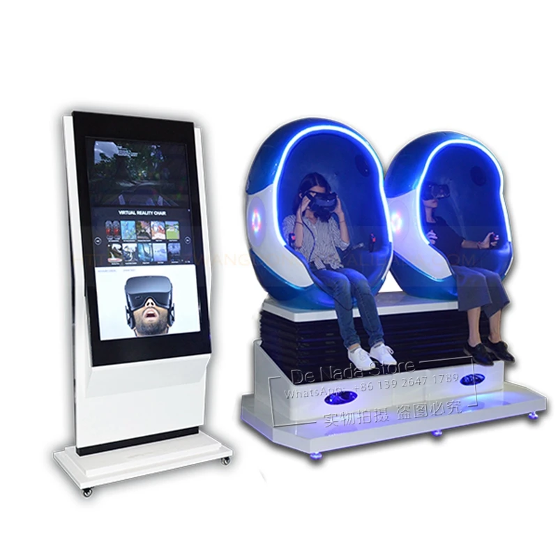 

Amusement Entertainment Equipment 2 Player Seats Virtual Reality 9D VR Chair Movies Simulator Egg Cinema Arcade Game Machine