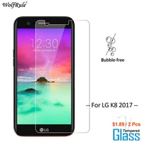 2pcs screen protector for glass lg k8 2017 tempered glass for lg k8 2017 glass protective phone film for lg v3 x300 m200n