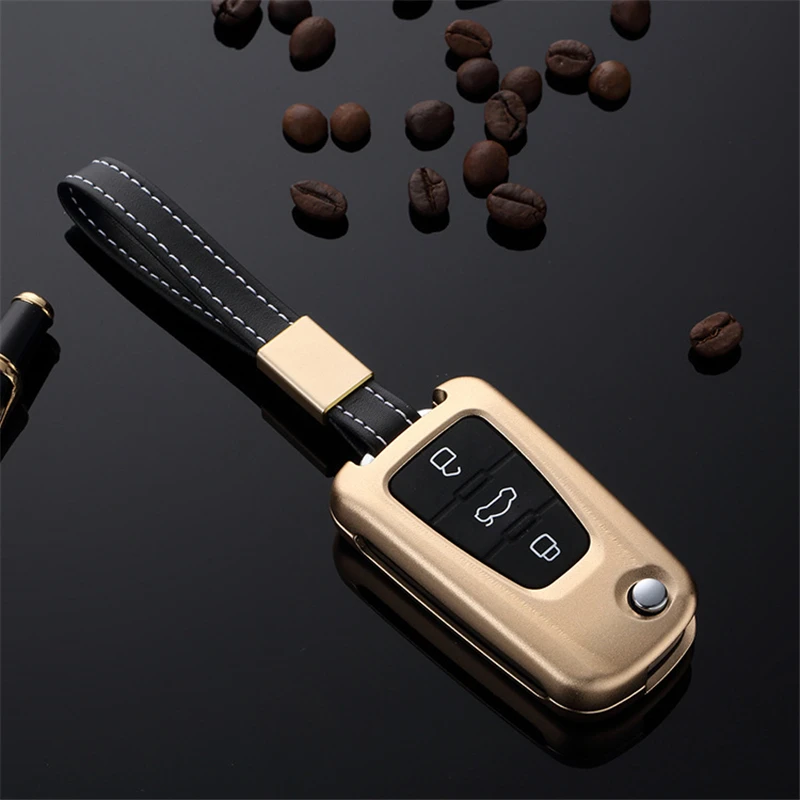 Aluminum Alloy Car Key Cover Case Shell Bag holder Keychain For Roewe MG5 MG7 MG GT GS 350 360 750 W5 AUTO flip key accessories |