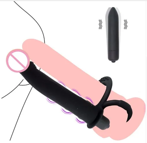 Фаллоимитатор для анального секса Силиконовые мягкие Вибраторы Двойное