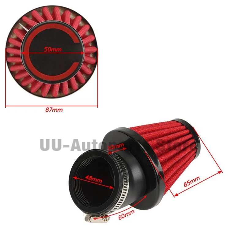 48 мм Калибр холодного воздушного фильтра Комплект локоть форма для мотоцикла