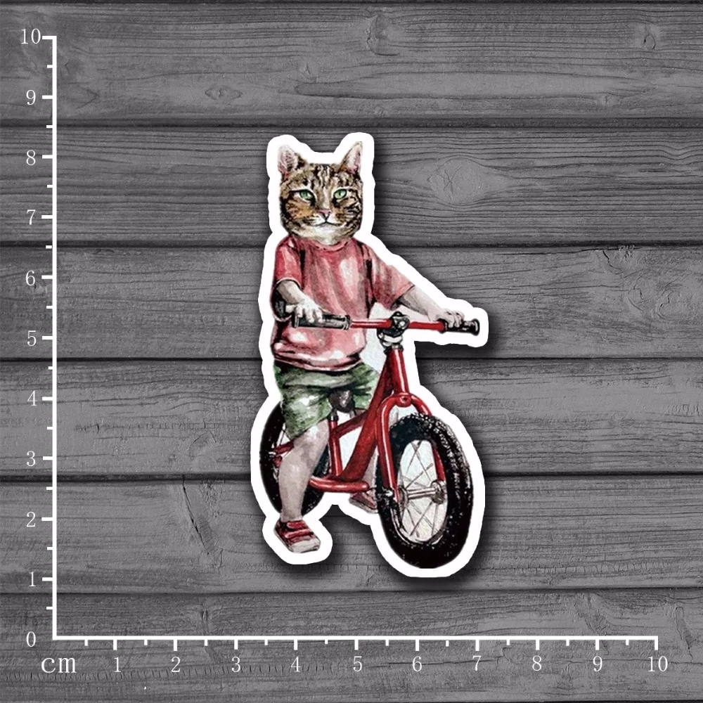 Велосипедный Кот сделай сам скрапбукинг стикер для канцелярских товаров декор