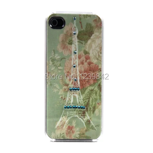 Чехол прекрасный париж башня дизайн аксессуары кристалл прозрачный алмаз