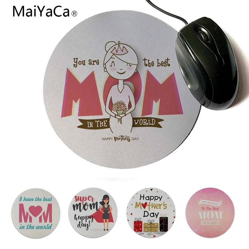 

MaiYaCa You are Best Mom in the World Mountain Super Mommy small Gaming MousePads 20x20cm 22x22cm diameter round mouse pad