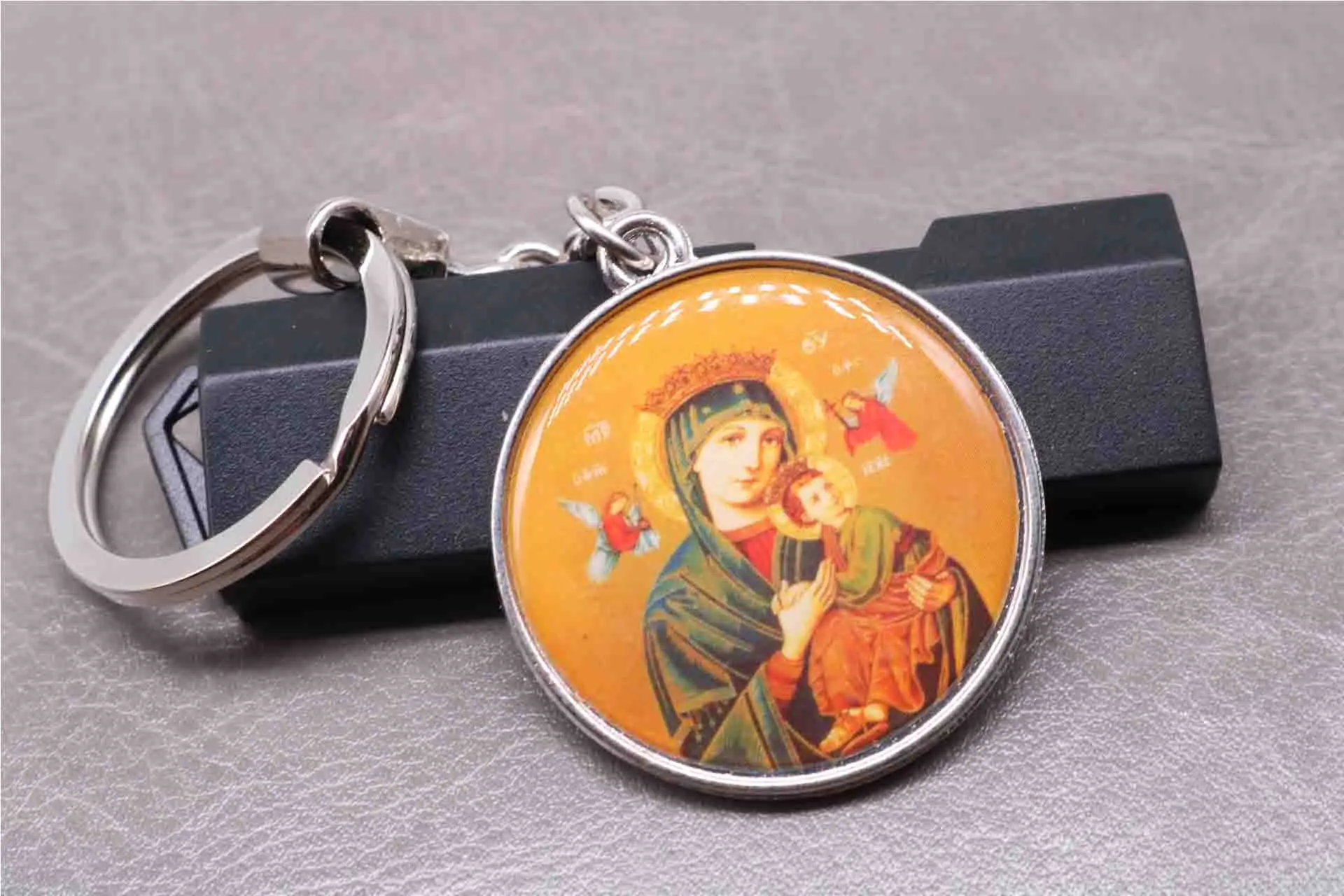 Круглая двухсторонняя брелок-брелок брелок с иконой Jesus Christ для ювелирных