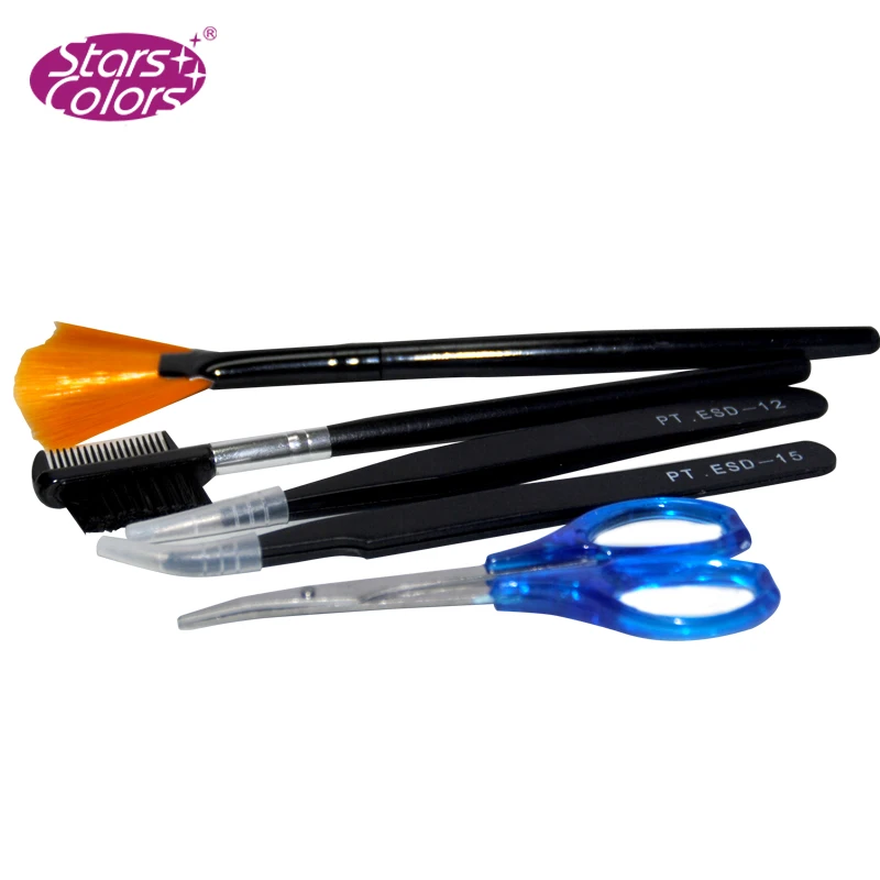 Черный чехол из искусственной кожи для прививки ресниц набор кистей Набор