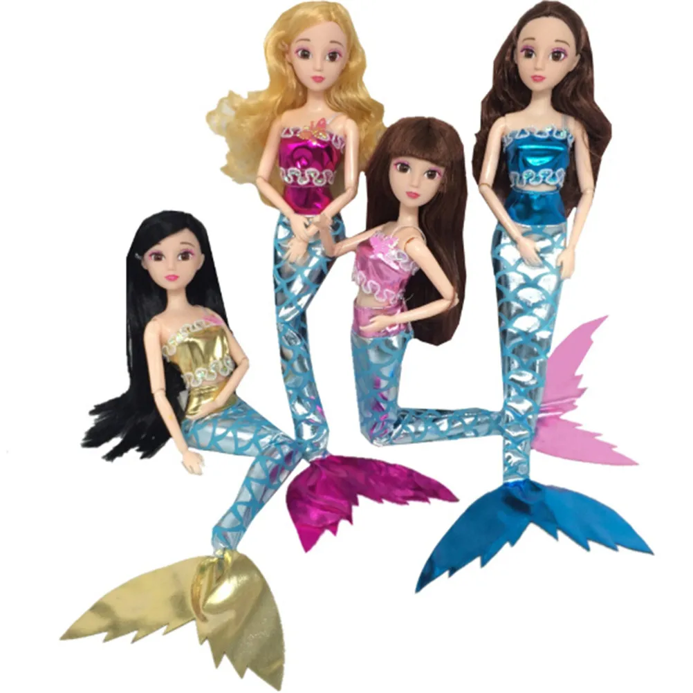 Детское платье кукла для девочек 1 комплект вечеринки с хвостом Русалочки пачка 3