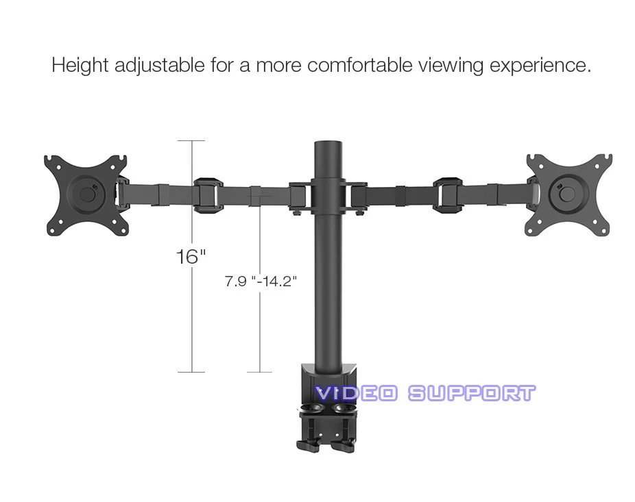 Держатель для двух мониторов полностью регулируемая настольная подставка ЖК