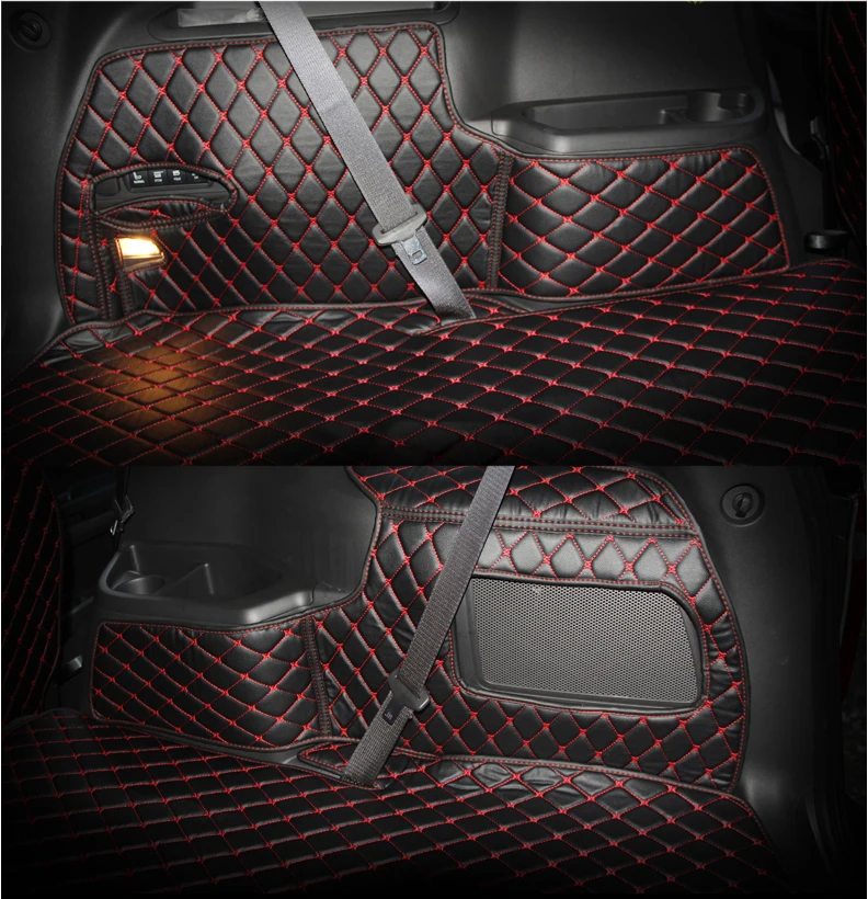 Роскошный волоконный кожаный коврик для багажника автомобиля ford explorer 2011 2012 2013 2014