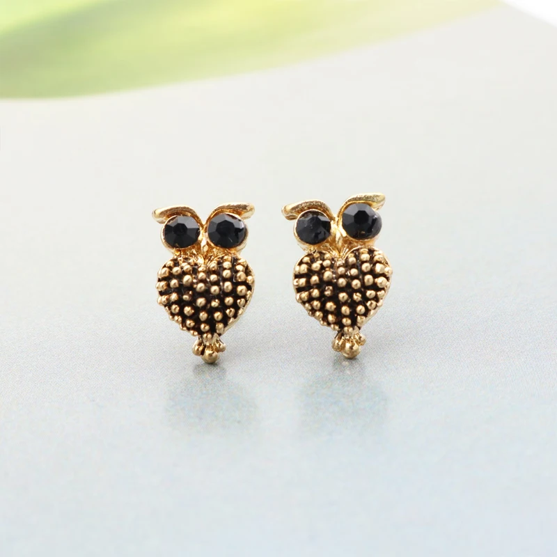 6 Colors Cute Owl Kolczyki For Women With 3 Pairs Minimalist Crystal Stud Earring Fashion Small Earrings 2018 Jewelry Femme Gift | Украшения