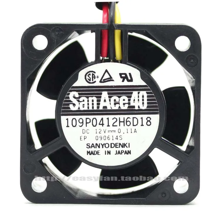 Новый SANYO DENKI SAN ACE 109P0412H6D18 4 см 4020 двойной шарикоподшипник 12 В охлаждающий