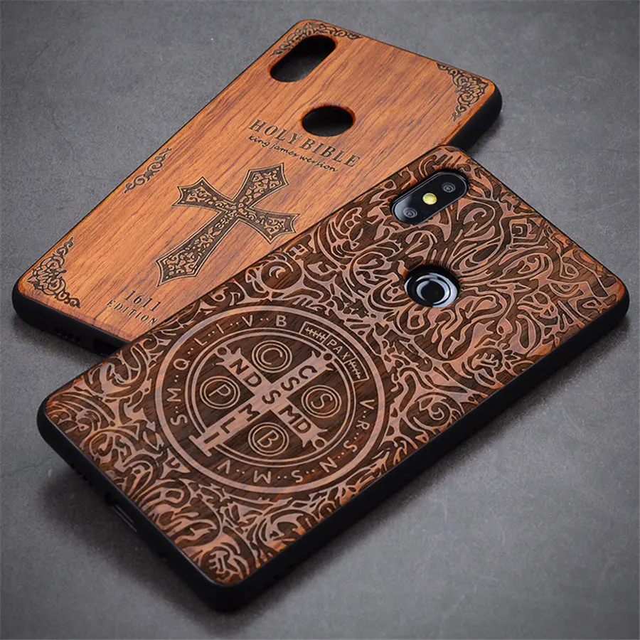 Уникальный чехол для Xiaomi Mi 8 оригинальная тонкая бамбуковая деревянная Задняя