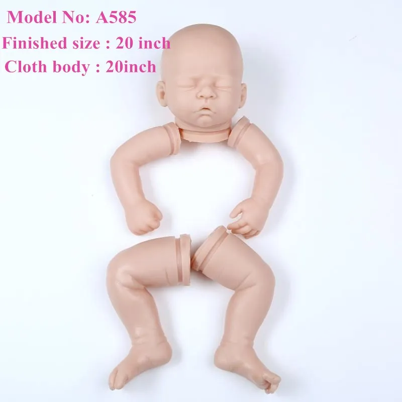 A585 reborn kit NPK 55 см набор reborn moldels мягкий силиконовый Reborn kit 2" reborn doll kits виниловый набор reborn sin pintar baby doll аксессуары - Цвет: A585 reborn kit