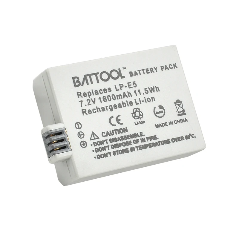 Batcool 4 шт. 1600 мАч 7 2 В батареи + зарядное устройство комплект LP-E5 для Canon EOS 1000D 450D 500D