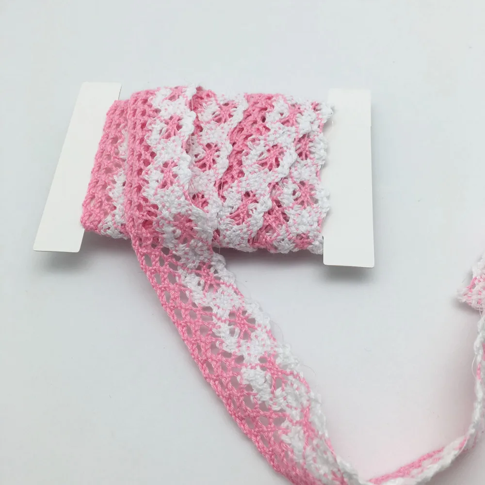 2 метра шитья розовая кружевная лента отделка гипюр Ширина 28 мм для рукоделия