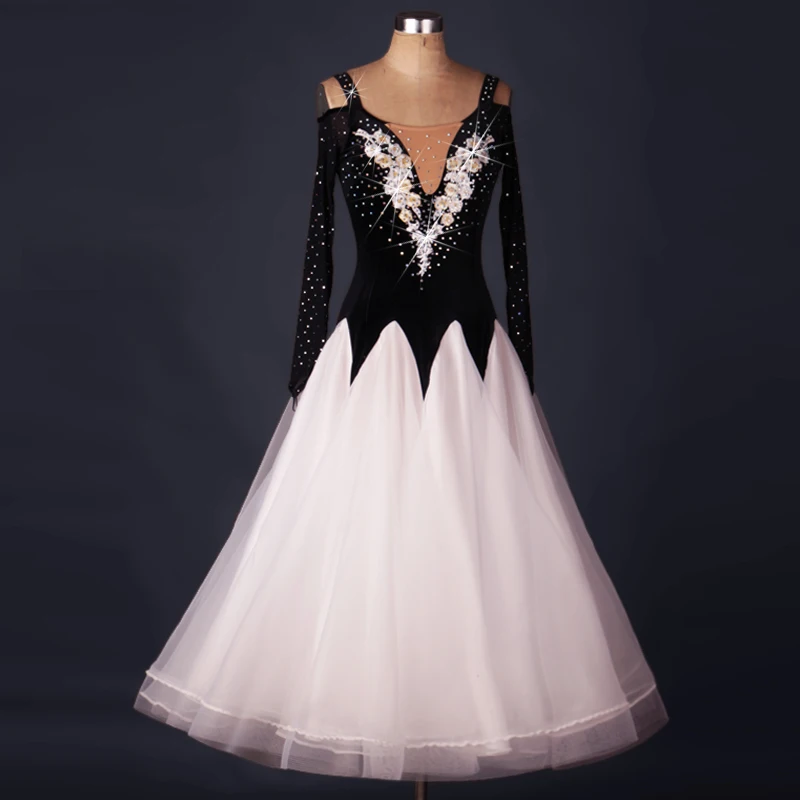 2017 дамы могут быть настроены бальных танцев соревнований платья с длинными