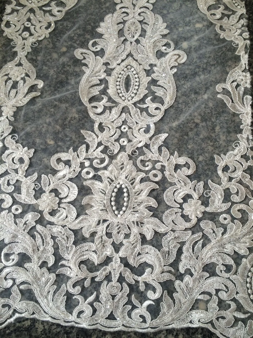 Новая Мода Сетка Чистый французский Тюль Вышивка Кружева Ткань SYJ-32125 для женщин