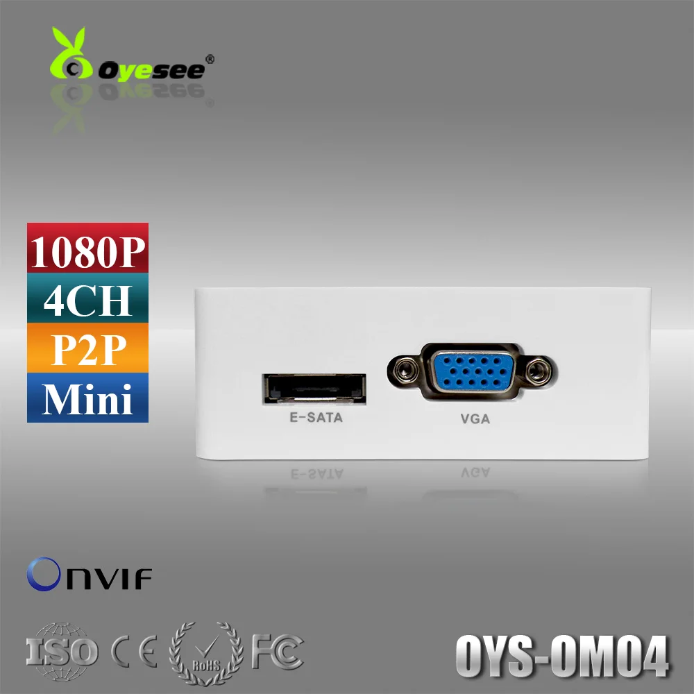 4CH Черный Onvif 1080 P Сетевой Видеорегистратор Full HD Mini NVR для IP Камеры с HDMI и VGA Выход