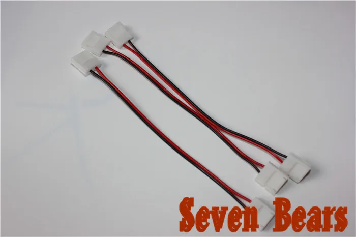 5 pcs15cm 2 pins Connector Wire Cable For Led Strip 5050 5630 5730 Single Color 10mm PCB led de 12V conectores