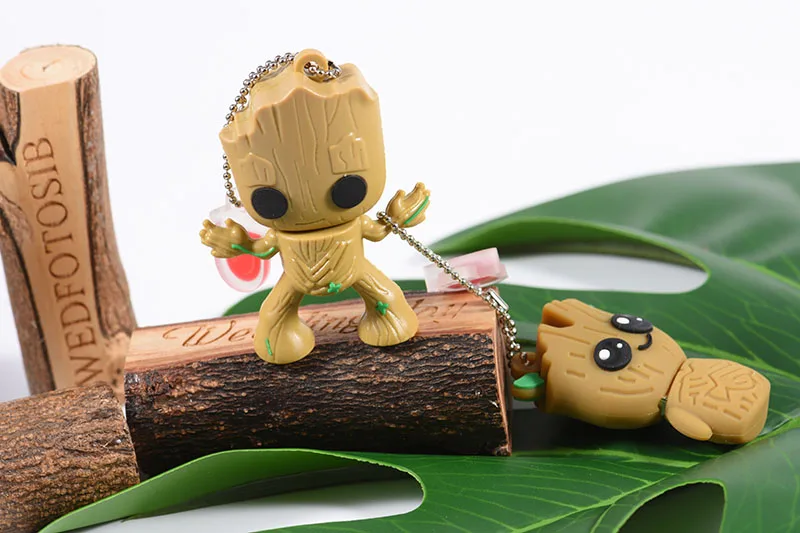 Милый мультфильм Грут usb флэш-диск милый супер heros memory stick Pen drive 4 ГБ 8 ГБ 16 ГБ 32 ГБ 64 Гб 128 ГБ креативный флешка