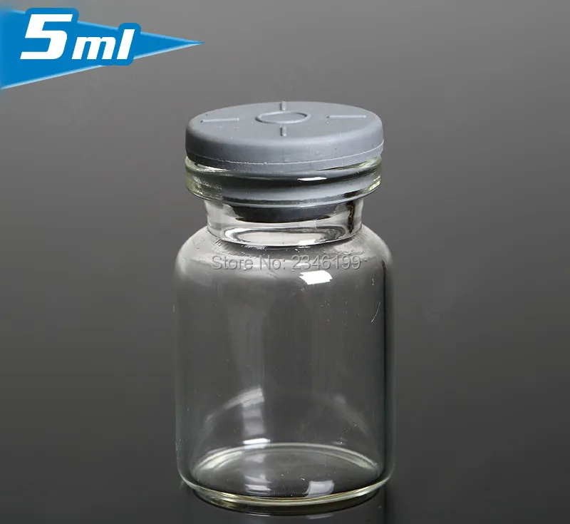 

100pcs 5ML 6ML Amber Clear Glass Vials With Aluminum-plastic Cap Glass Essential Oil Jar Cosmetic Packing Bottles Free Shipping