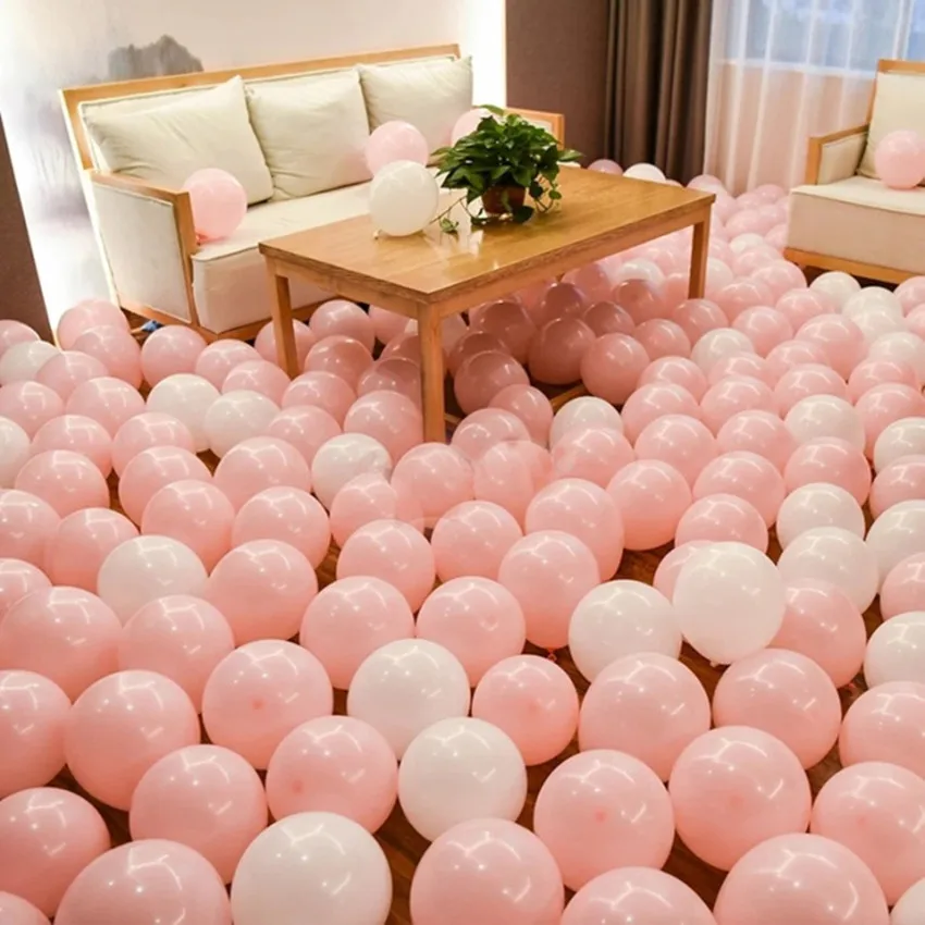 pink white 20 шт Новые Популярные 10 дюймовые серые розовые шары смешанные цвета матовые латексные шары надувные свадебные праздничные декоративные шары - Цвет: pink white
