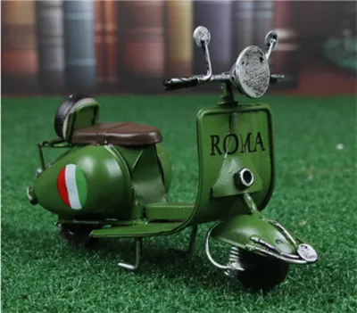 Light Green Американский Классический Маленький овечий Педальный мотоцикл фигурки модель мотоцикла ремесло бар офисный Декор Детский подарок домашний декор - Цвет: Light Green