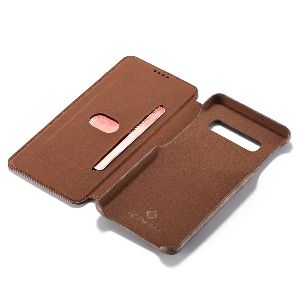 Brown Роскошный чехол Fundas для samsung Galaxy A50 70 Note10 S9 S8 S10 Plus S10e, подставка для телефона, откидной кожаный чехол s Note8 S7 Edge, задняя крышка - Цвет: Brown