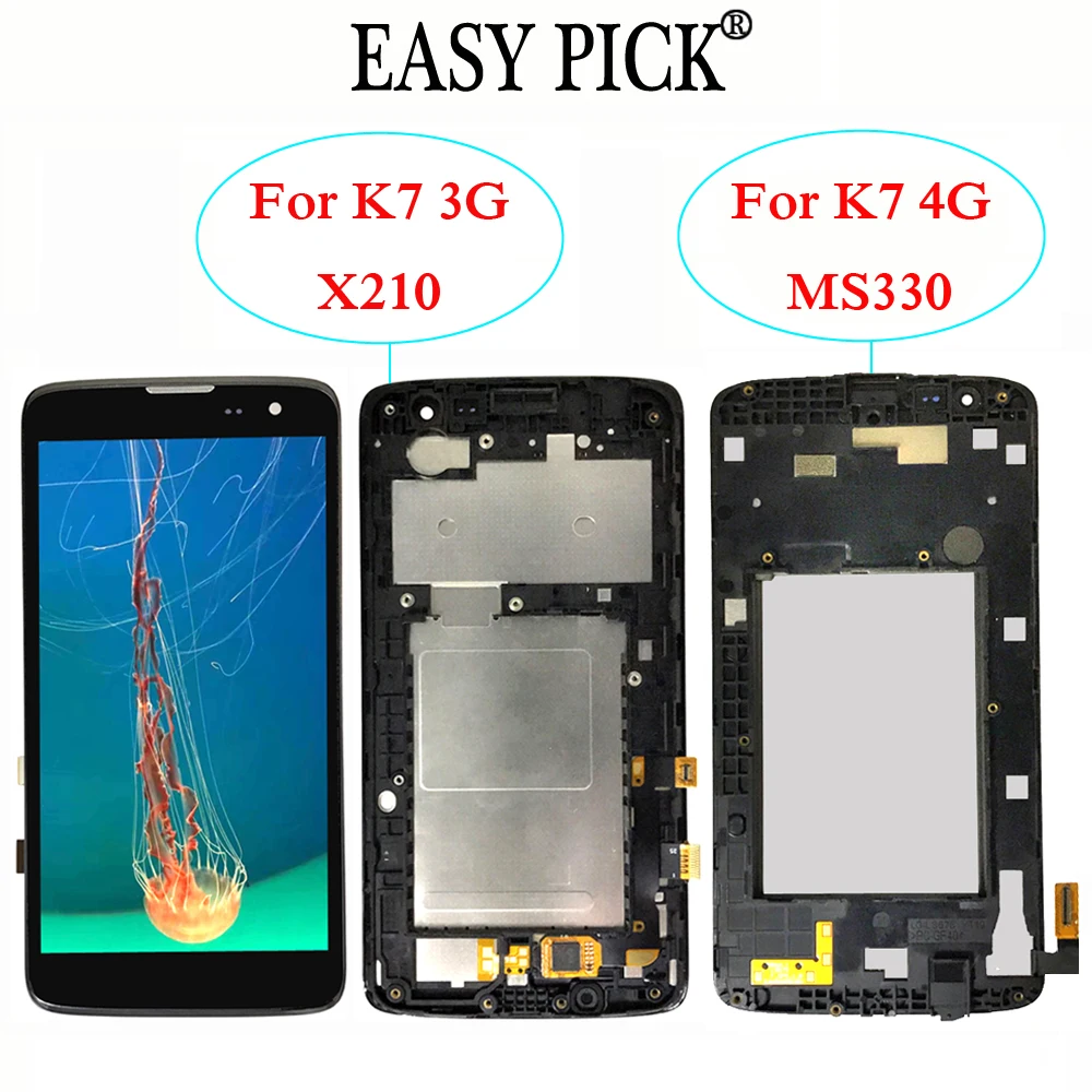 Для LG K7 3g X210 ЖК-дисплей Дисплей кодирующий преобразователь сенсорного экрана в сборе для LG K7 LTE 4G MS330 AS330 K332 K330 X210DS L51AL L52VL