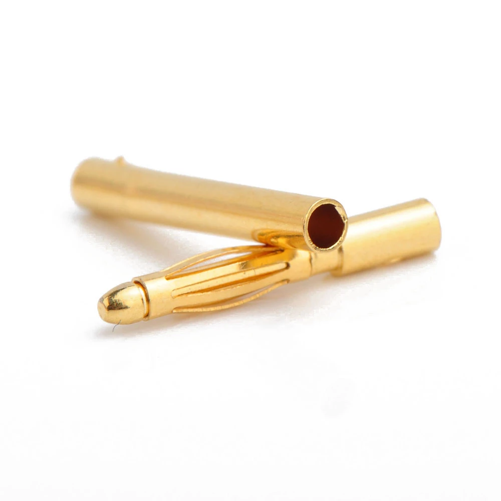 Бесплатная доставка 20 пар 2 0 мм позолоченный разъем Bullet для аккумулятора RC штекер