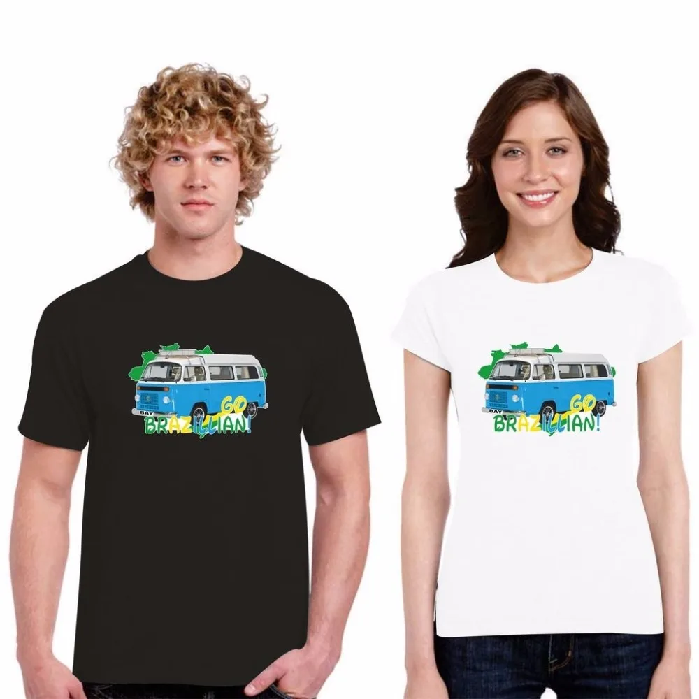 Мужские футболки со скидкой Мужская футболка с круглым вырезом Vdub Camper Van Bus Imported Bay