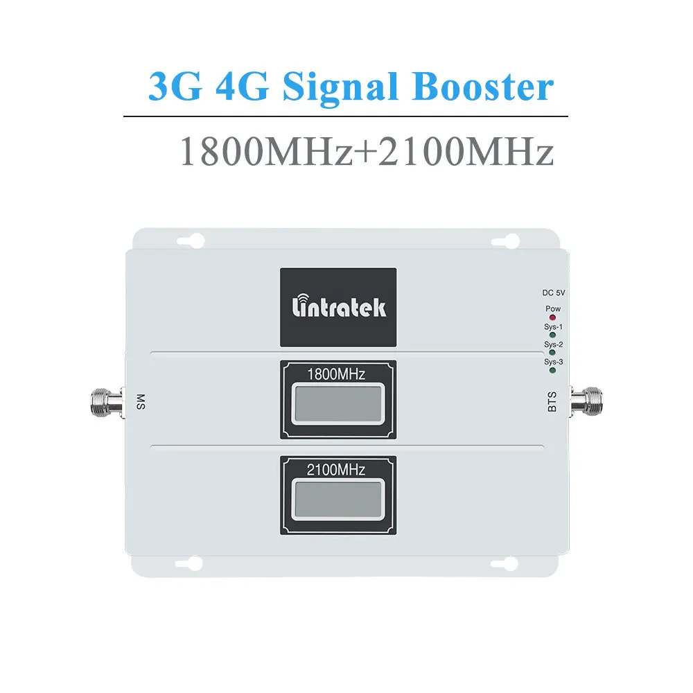 Усилитель сигнала Lintratek GSM 1800 МГц 3G WCDMA 2100 4G LTE с AGC #35|signal booster gsm|signal boostercell phone repeater |