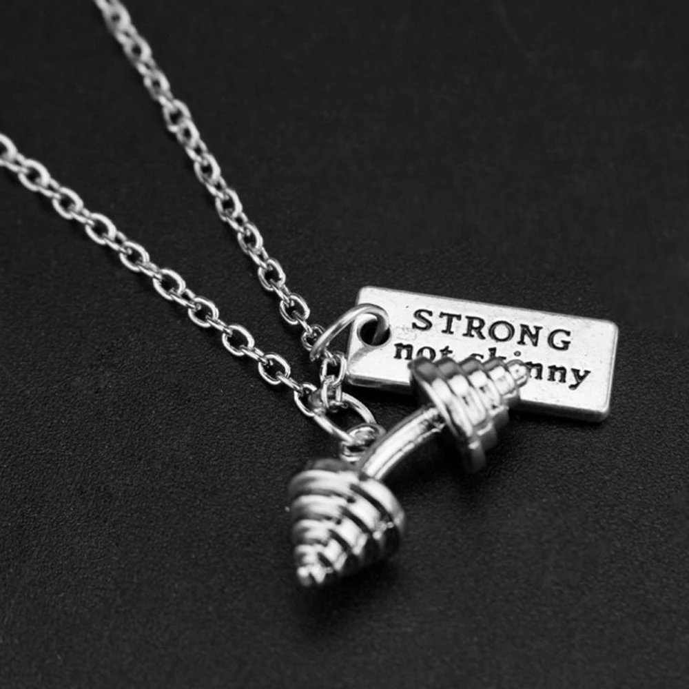 Разные стили спортивной веры строгое ожерелье для гантелей|pendant necklace|necklace