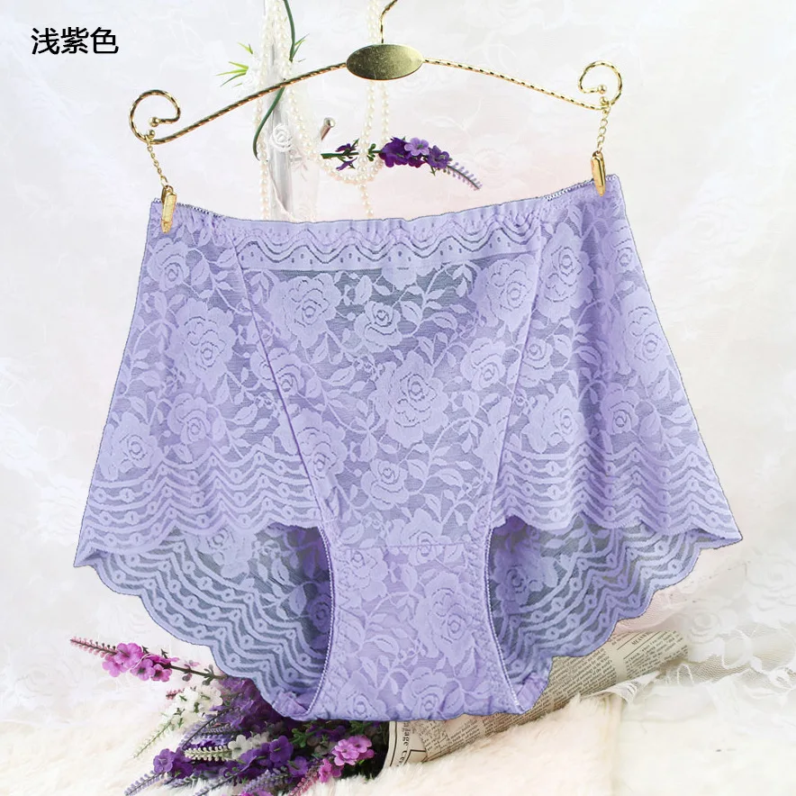 Женские тянущиеся трусики размера плюс прозрачные сексуальные кружевные трусы