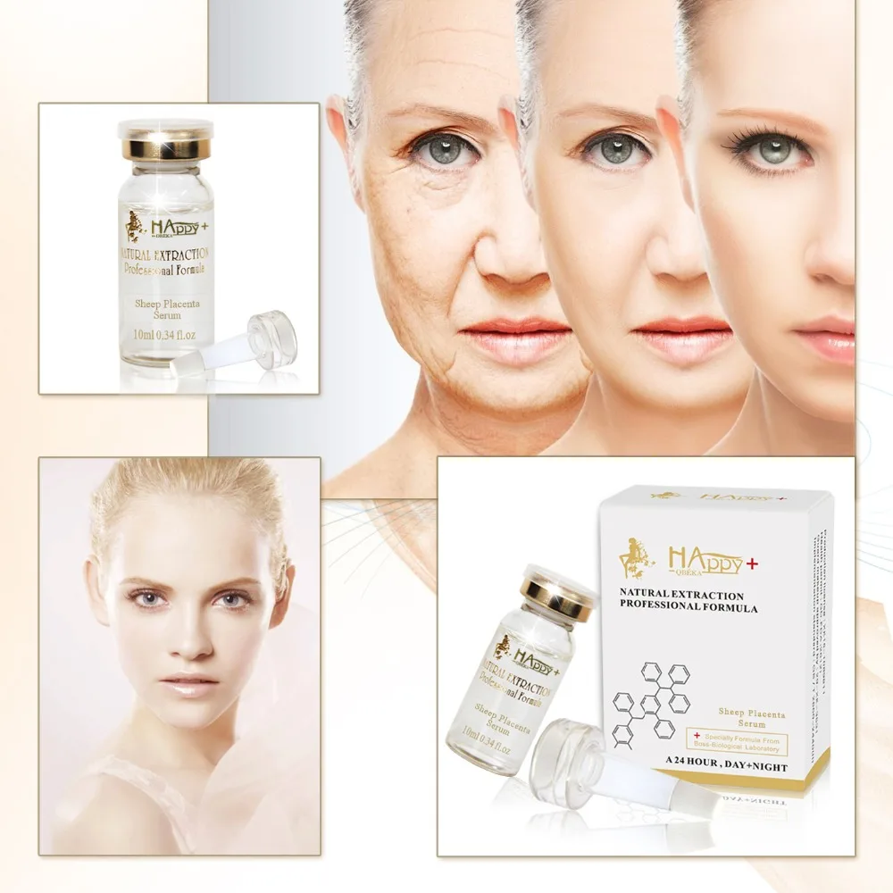 9PCS New Arrival Beauty Product QBEKA Sheep Placenta Serum for Repairing Damaged Skin with Free Shipping