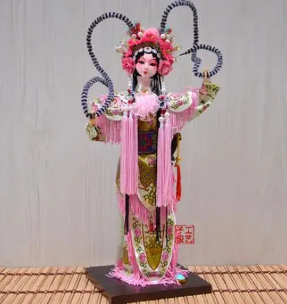 Gifts with Chinese characteristics Peking Opera figures Mu Guiying ornaments silk style handicrafts | Дом и сад